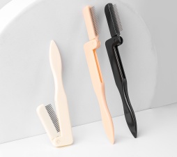 Folding Eyelash Comb, Metal Tooth Eyebrow Brush Separator, Professional Makeup Tool For Grooming Eyelashes And Eyebrows