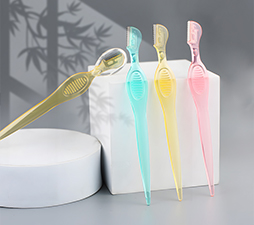 Macaron Three-Color Eyebrow Razor Set With Anti-Scratch Eyebrow Trimming Set, Safety Razor Head Transparent Protective Case