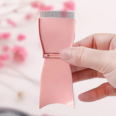 Pink Foldable Eyelash Comb4