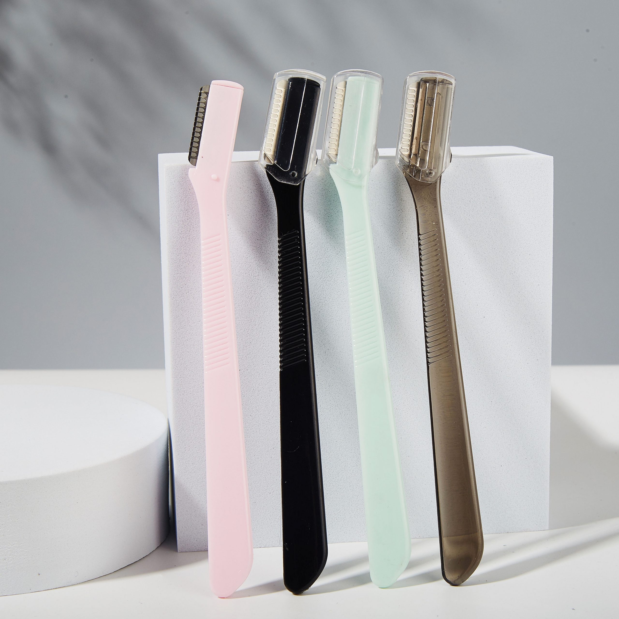 Precision Brow Shaper Kit | Multi-Color Safety Razor w/Surgical Steel Blades & Anti-Cut Shield, Beginner-Friendly Microblading Effect
