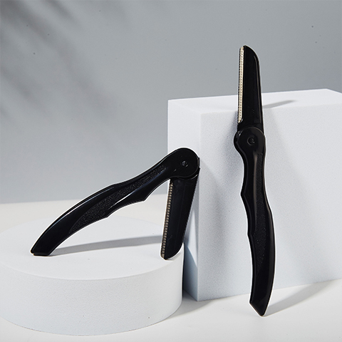 Folding Eyebrow Trimmer Stainless Steel Blade Eyebrow Trimmer Portable Foldable Eyebrow Trimmer