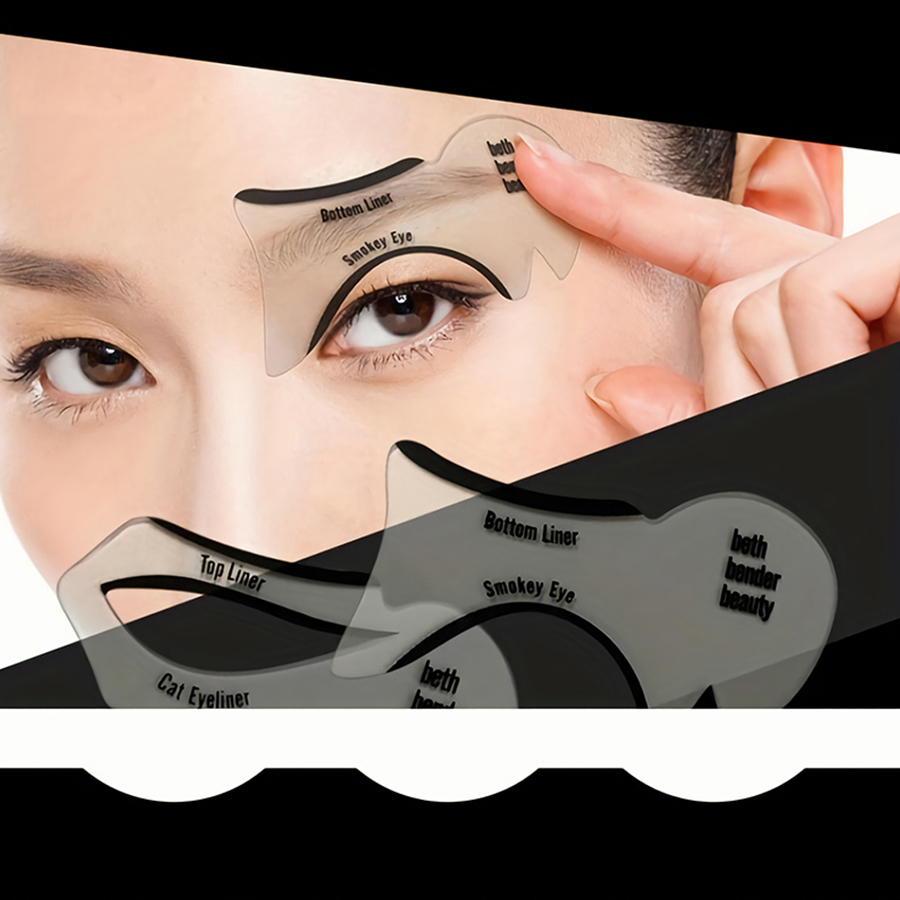 Multi-Shape Eyebrow Stencil Kit – Perfect Symmetrical Brows for Beginners & Pros
