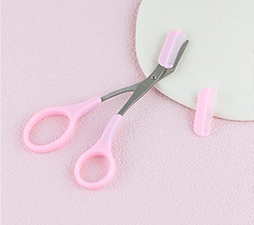 2-in-1 Eyebrow Scissors with Comb – Precision Trimmer for Flawless Brows (Beginner-Friendly)