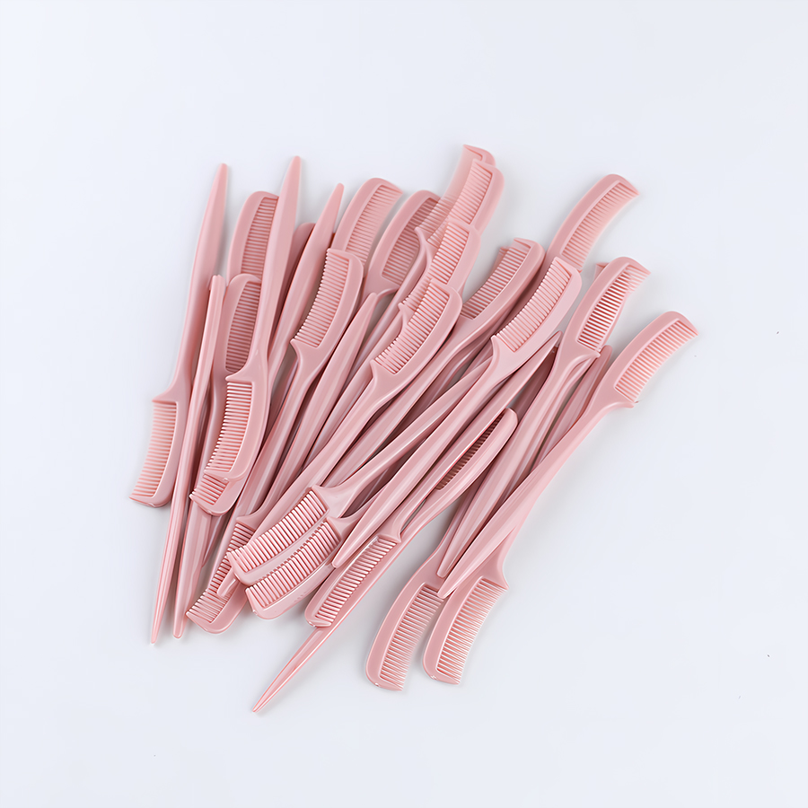 Pink Precision Eyebrow Combs with Tail – Perfect for Defined, Tidy Brows