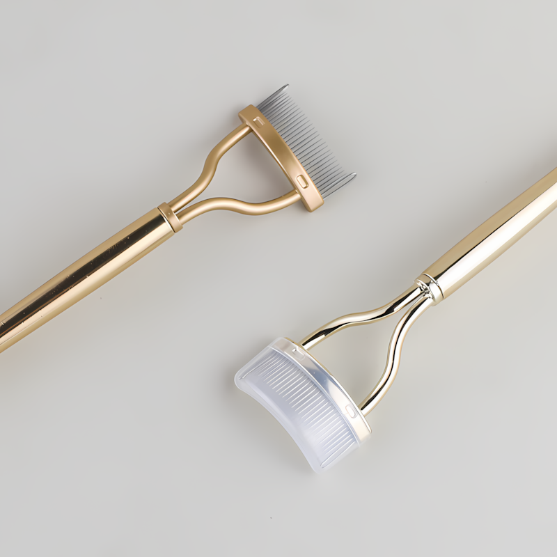 Matte & Gold-Plated Lash Comb Duo | Dual-Style Grooming for Clump-Free, Luxury Lashes