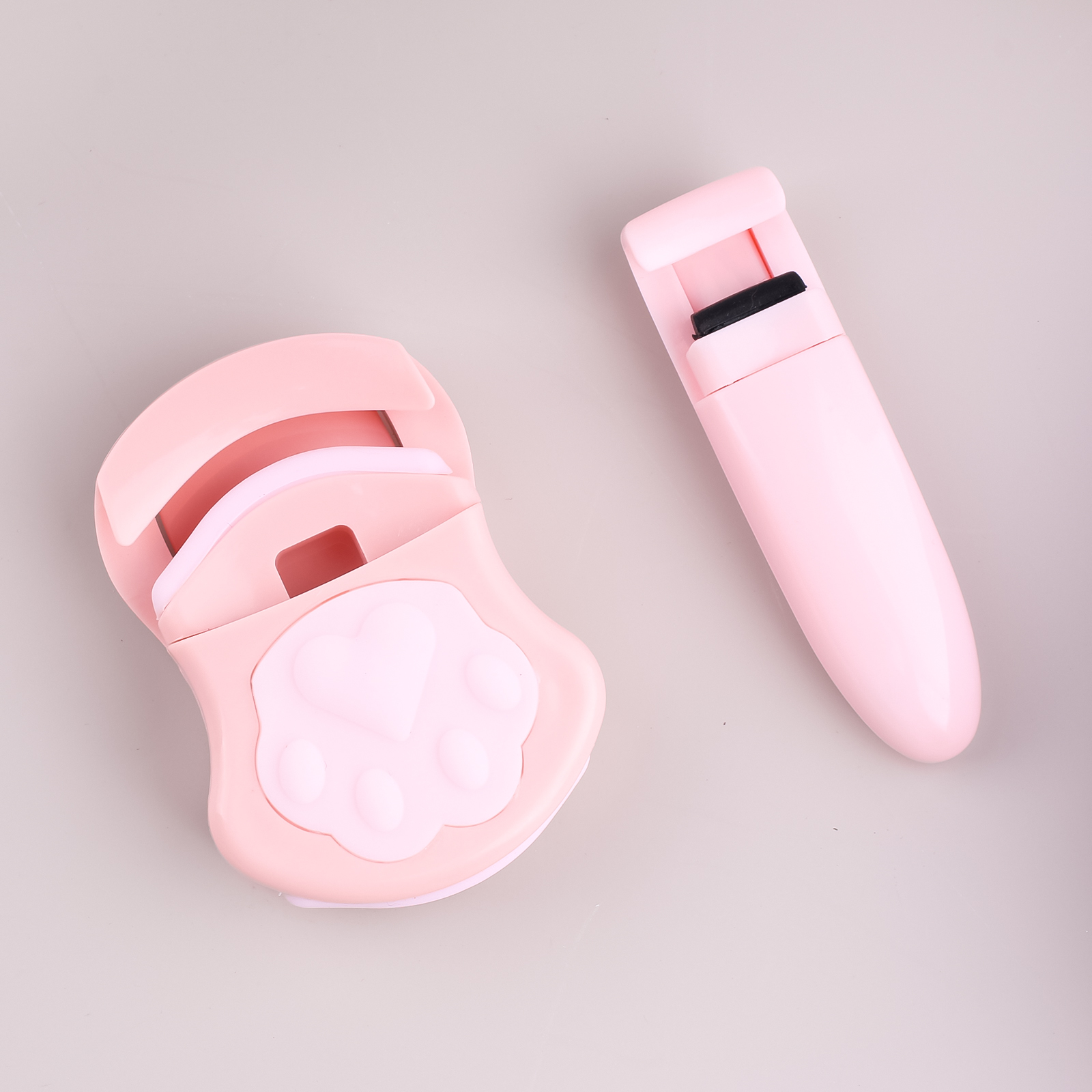 Pink Cat Paw Lash Curler Duo: Full & Partial for Effortless, Flirty Curls