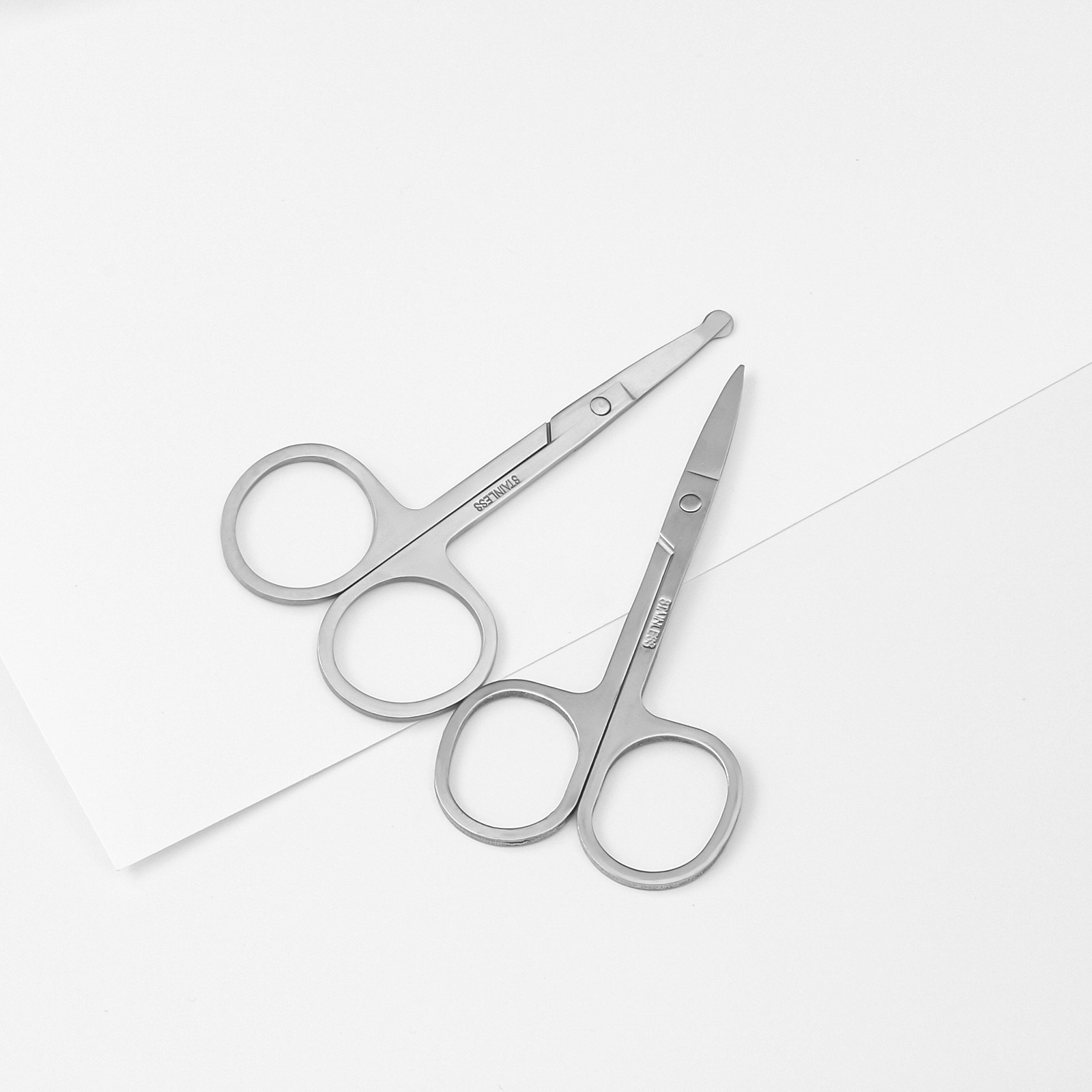Stainless Steel Eyebrow & Nose Hair Scissor Set | Precision Grooming for a Polished Look