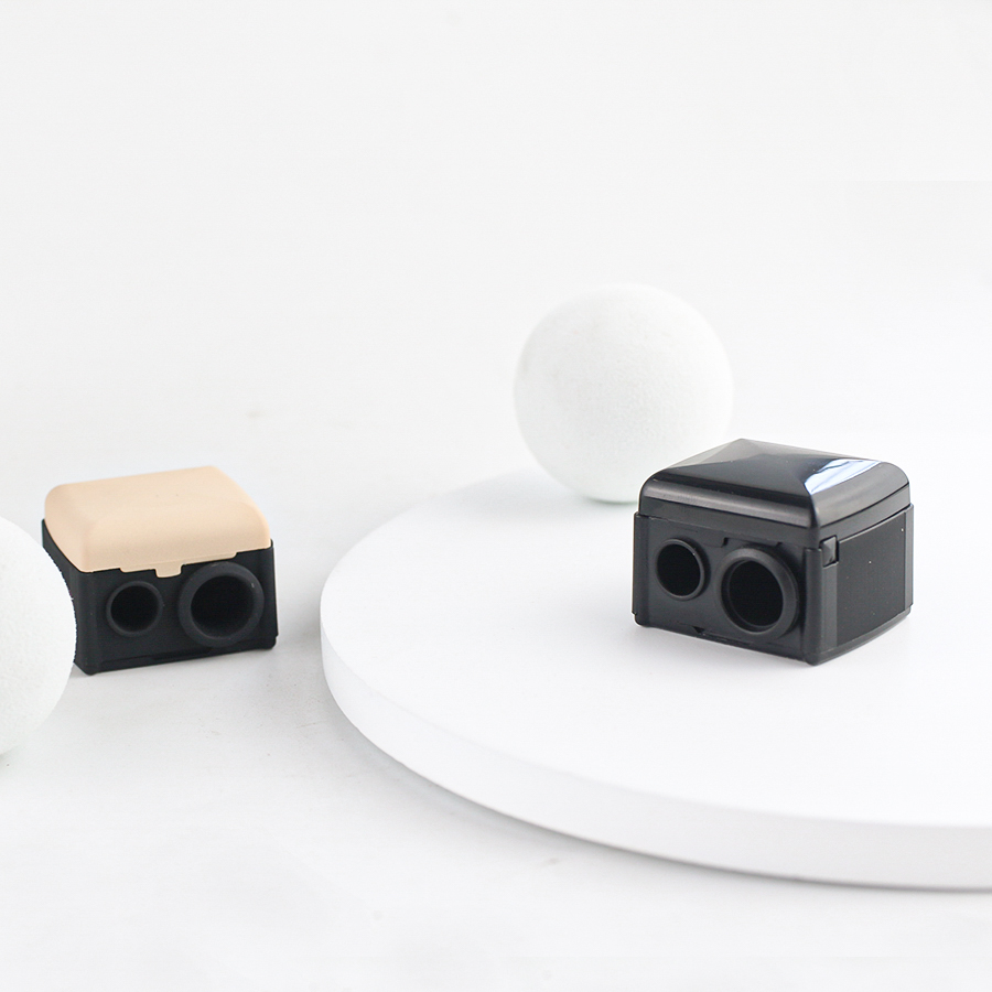 Japanese-Style Dual-Hole Pencil Sharpener | Precision Shaving for Eyeliners, Brows & More